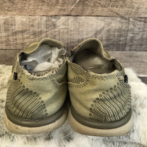 Patagonia Naked Maui Stone Print Green Hemp Slip On Loafer Womens Shoes Size 7.5 - Picture 5 of 9